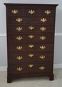 63805EC: STICKLEY 10 Drawer Cherry Chippendale Hig