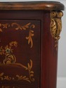 L70078: Red & Gold Chinoiserie Serpentine 2 Drawer