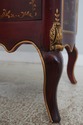 L70078: Red & Gold Chinoiserie Serpentine 2 Drawer
