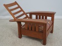 72454: STICKLEY Mission Cherry Morris Chair & Otto
