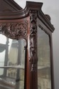 F67609: Antique Victorian Carved Mahogany Curio Di