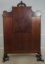 F67609: Antique Victorian Carved Mahogany Curio Di