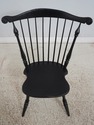 F67821: Pair Black Painted Comb Back Windsor Armch