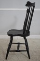 F67821: Pair Black Painted Comb Back Windsor Armch