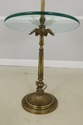 55168EC: Brass & Glass Top Standing Floor Lamp Tab