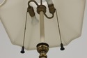 55168EC: Brass & Glass Top Standing Floor Lamp Tab