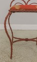 59589EC: Pair Rope Twist Iron Benches w. Tropical 