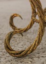 59596EC: Round Italian Iron Base Gold Rope Twist S