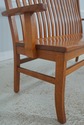 72209:  Arts And Crafts Style Solid Oak Slat Back 