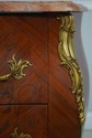 L72242: Vintage Louis XV Style Marquetry Bombe Mar