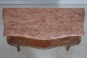 L72242: Vintage Louis XV Style Marquetry Bombe Mar