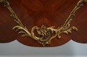 L72242: Vintage Louis XV Style Marquetry Bombe Mar