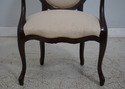 63505EC: Pair Medallion Back Upholstered Open Armc