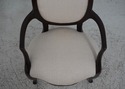 63505EC: Pair Medallion Back Upholstered Open Armc