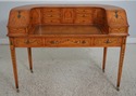 L67252: English Adams Decorated Satinwood Carlton 