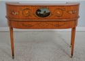 L67252: English Adams Decorated Satinwood Carlton 