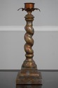 LF67502: Pair Spiral Twist Candle Sticks w. Tole P