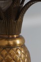 F67504: Brass Palm Tree Design Candle Stick Holder