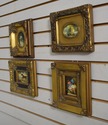 LF67508: Set of 4 Small Framed Oil Paintings On Bo