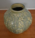 LF67554: Floral Art Pottery Glazed Porcelain Vase