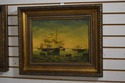 LF59837/67229: Pair Framed Ship Oil Paintings On B