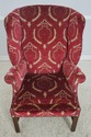 63508EC: Pair TRS Damask Upholstered Chippendale W