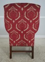 63508EC: Pair TRS Damask Upholstered Chippendale W