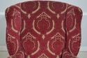 63508EC: Pair TRS Damask Upholstered Chippendale W