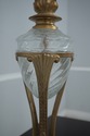 LF63517EC: Pair Regency Style Metal & Glass Urn Ta