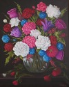 F63519EC: Artist Signed Floral Still Life Oil Pain