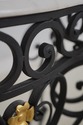67540: Wrought Iron Marble Top Console Foyer Table