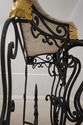 67540: Wrought Iron Marble Top Console Foyer Table