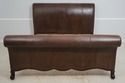 F67341: King Size Leather Wrapped Sleigh Bed