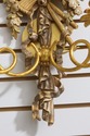 F54960EC: Pair Country French Gold Giltwood Lighte