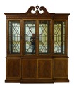 51512EC: CRAFTIQUE Large 4 Door Lighted Mahogany B