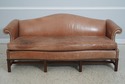 L72258: HICKORY CHAIR CO Camelback Leather Sofa