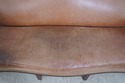 L72258: HICKORY CHAIR CO Camelback Leather Sofa