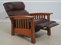 F69402: STICKLEY Mission Cherry & Walnut Morris Ch