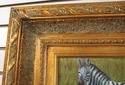 LF35165E: Framed Oil Painting Of Zebra On Canvas