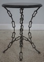 66293EC: MAITLAND SMITH Round Marble Top Chain Bas