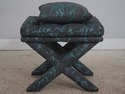 73067: Pair Of Designer Blue & Gray Upholstered Be