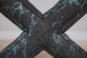 73067: Pair Of Designer Blue & Gray Upholstered Be