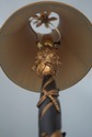LF73045: Regency Style Pair Of Black & Gold Tall T