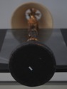 LF73045: Regency Style Pair Of Black & Gold Tall T