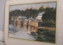 F68429: EDWARD MARTIN River Scene Hand Painted Wat