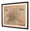 LF68428: Vintage Map Of Rome Italy In Frame