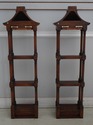 68388: Pair CABRIDGE Chinese Pagoda Top Wall Hangi