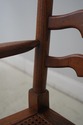 L68338: Set of 8 BAKER Cane Seat Oak Ladder Back D