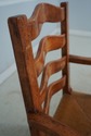 68471: Pair GUY CHADDOCK Distressed Ladderback Arm