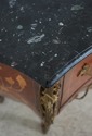 L68387: French Louis XV Marquetry Inlaid Marble To